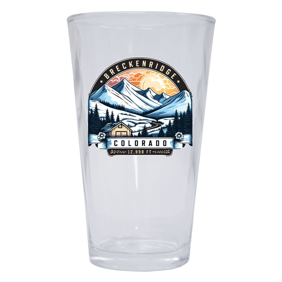 Breckenridge Colorado Souvenir 16 oz Pint Glass Image 1