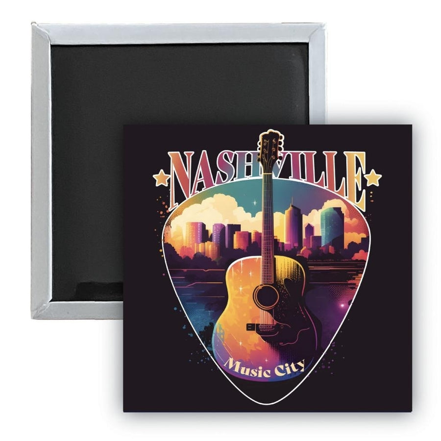 Nashville Tennessee Music City Souvenir 2.5 x 2.5-Inch Fridge Magnet Image 1