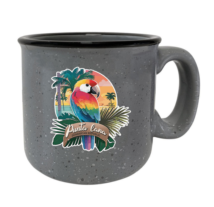 Punta Cana Dominican Republic Souvenir 16 oz Ceramic Camping Mug PARROT1 Image 1