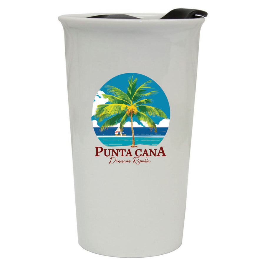 Punta Cana Dominican Republic Souvenir 12 oz Double Walled Ceramic Tumbler Image 1