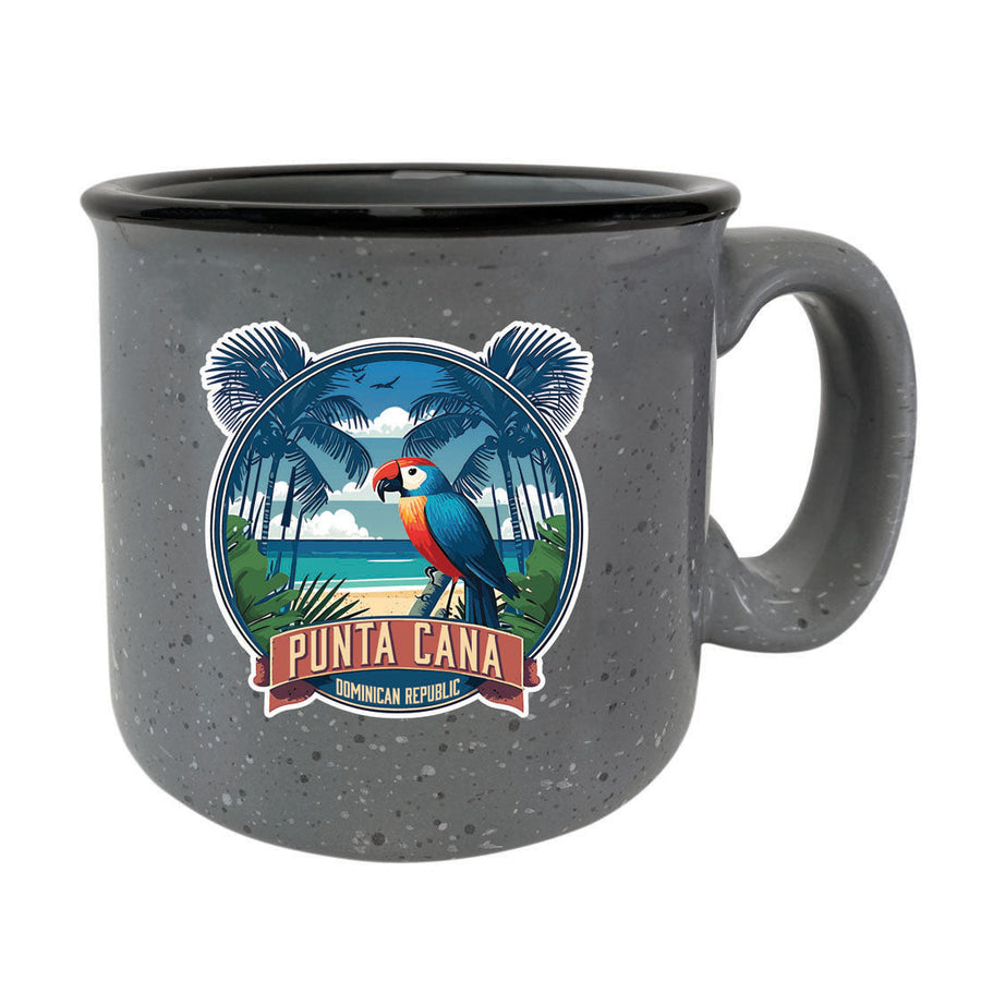 Punta Cana Dominican Republic Souvenir 16 oz Ceramic Camping Mug PARROT2 Image 1