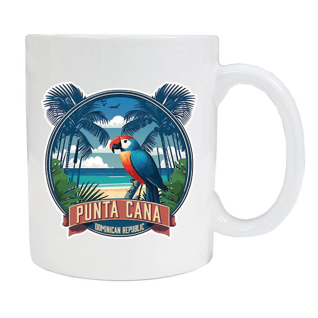 Punta Cana Dominican Republic Souvenir 8 oz Ceramic Coffee Mug PARROT2 Image 1