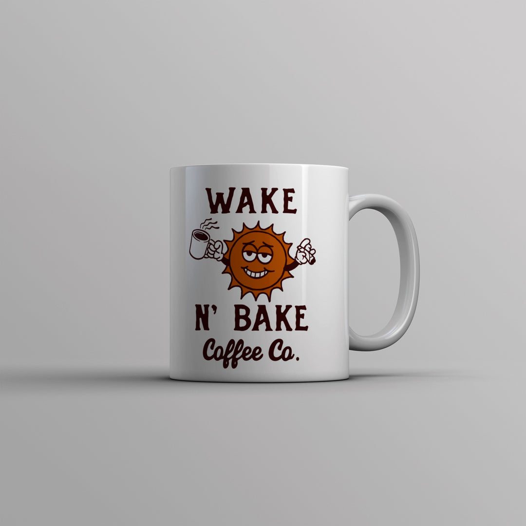 Wake N Bake Coffee Co Mug Funny 420 Joint Smoking Caffeine Lovers Cup-11oz Image 1