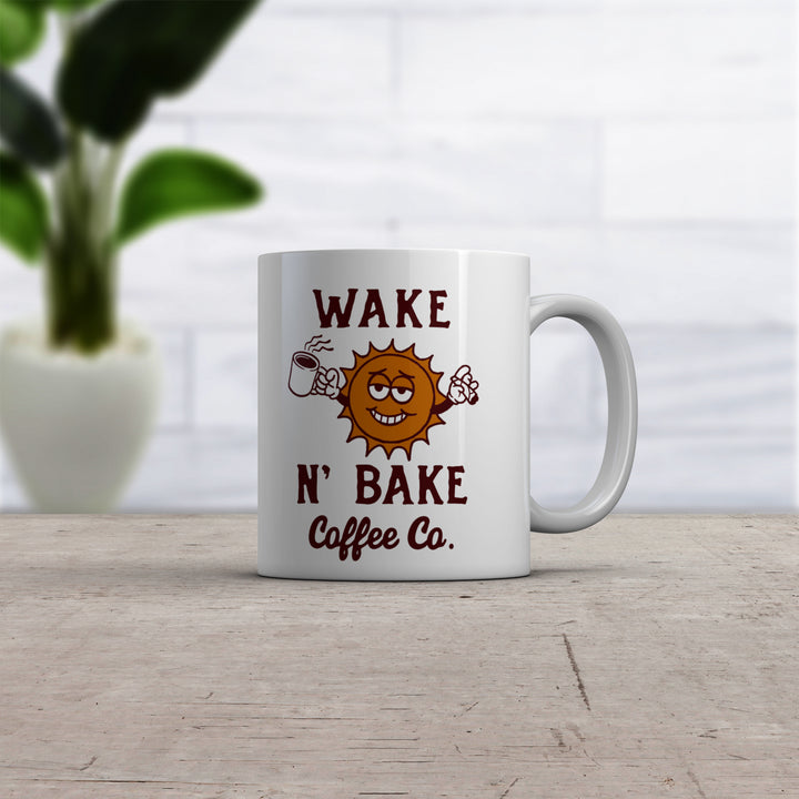 Wake N Bake Coffee Co Mug Funny 420 Joint Smoking Caffeine Lovers Cup-11oz Image 2