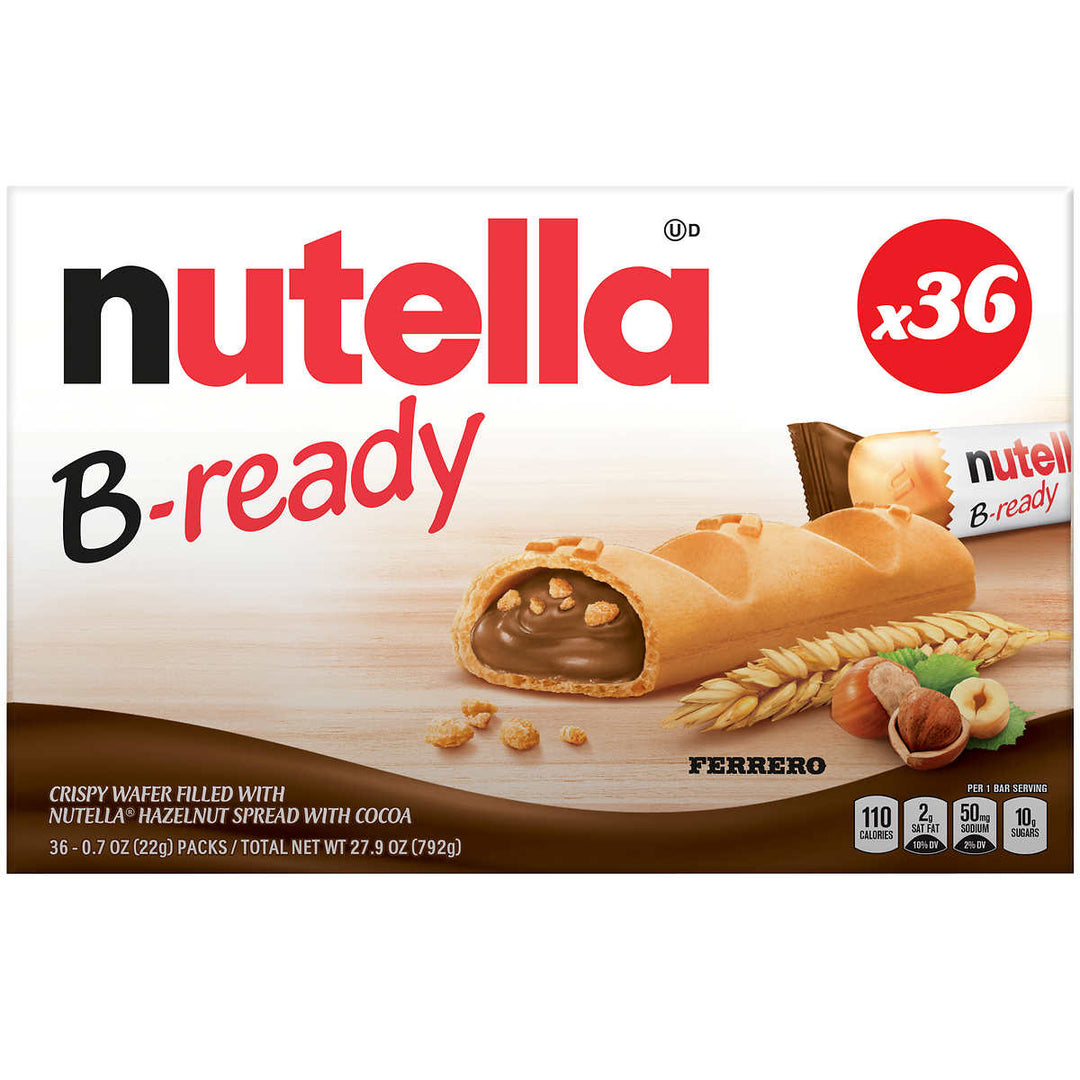 Nutella B-Ready Crispy Wafers 0.7 Ounce (Pack of 36) Image 1