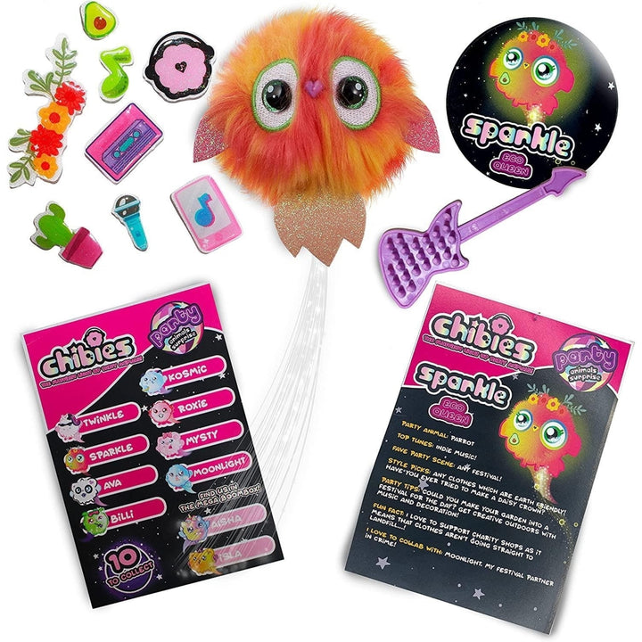 Chibies Boom Box Sparkle Parrot Interactive with Music Glows Lights WOW! Stuff Image 3