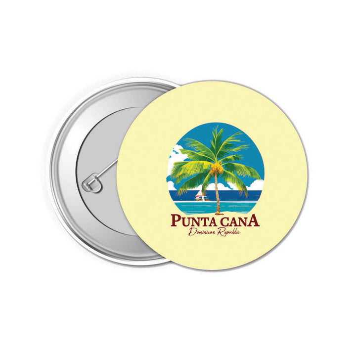 Punta Cana Dominican Republic Souvenir Button Pin 4 Pack Image 1