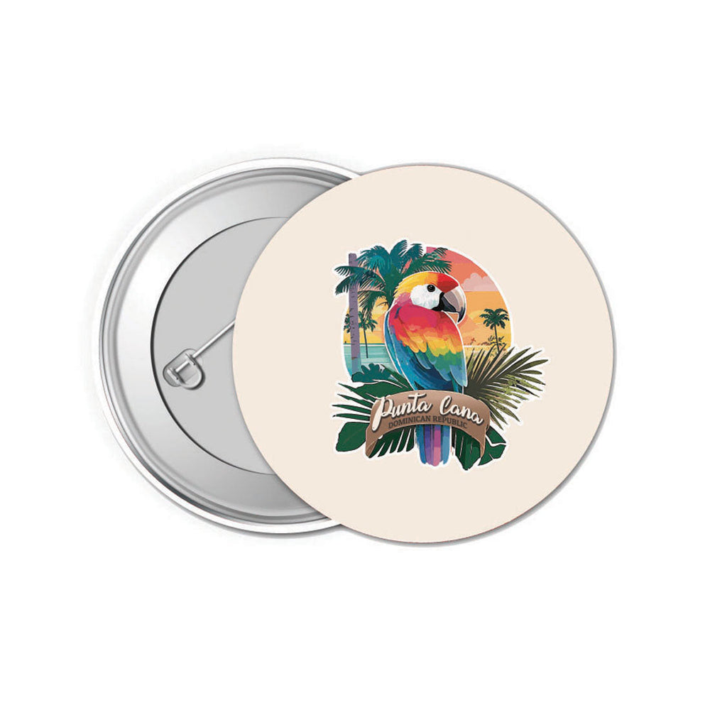 Punta Cana Dominican Republic Souvenir Button Pin 4 Pack Image 2