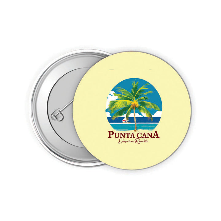 Punta Cana Dominican Republic Souvenir Button Pin 4 Pack Image 4