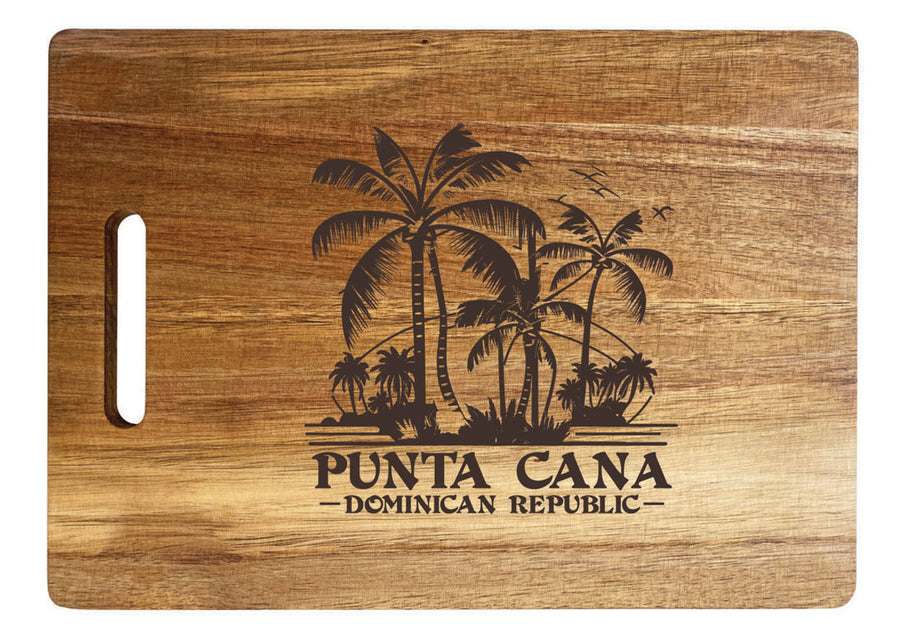 Punta Cana Dominican Republic Souvenir Etched Wooden Cutting Board Image 1