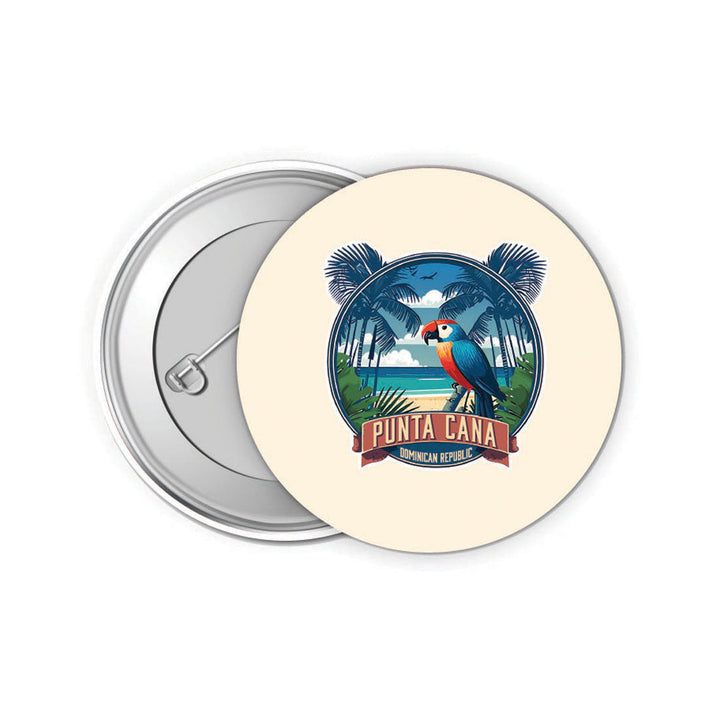 Punta Cana Dominican Republic Souvenir Button Pin 4 Pack Image 6