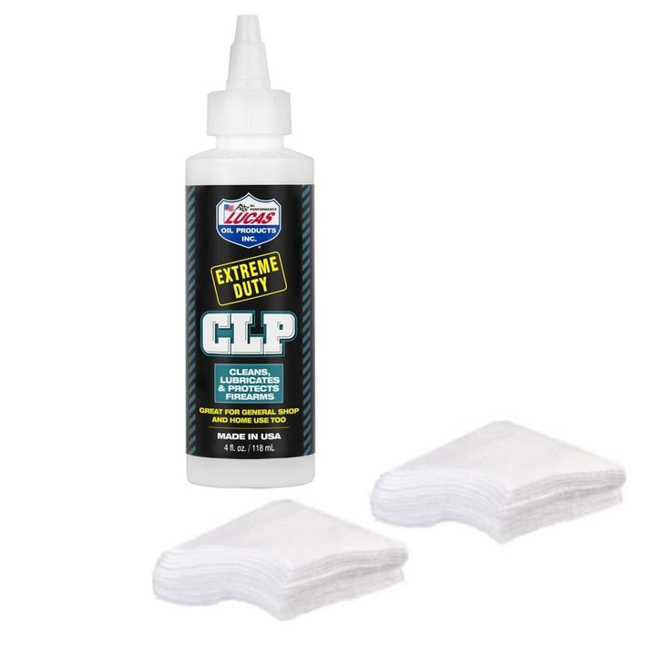 Extreme Duty CLP All-in-one Gun Cleaning Solvent with 40-50 Quality Cotton Patches for 9mm to .45 Caliber Image 2