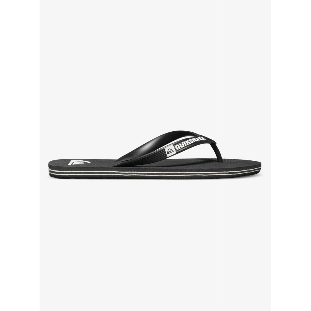 Quiksilver Mens Molokai Flip Flop Sandals Black/Black/White - AQYL100601-XKKW BLACK/BLACK/WHITE Image 2