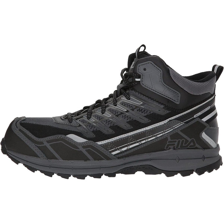 Fila Mens Hail Storm 3 Mid Composite Toe Trail Work Shoes Ct CSRK/BLK/MSIL Image 1