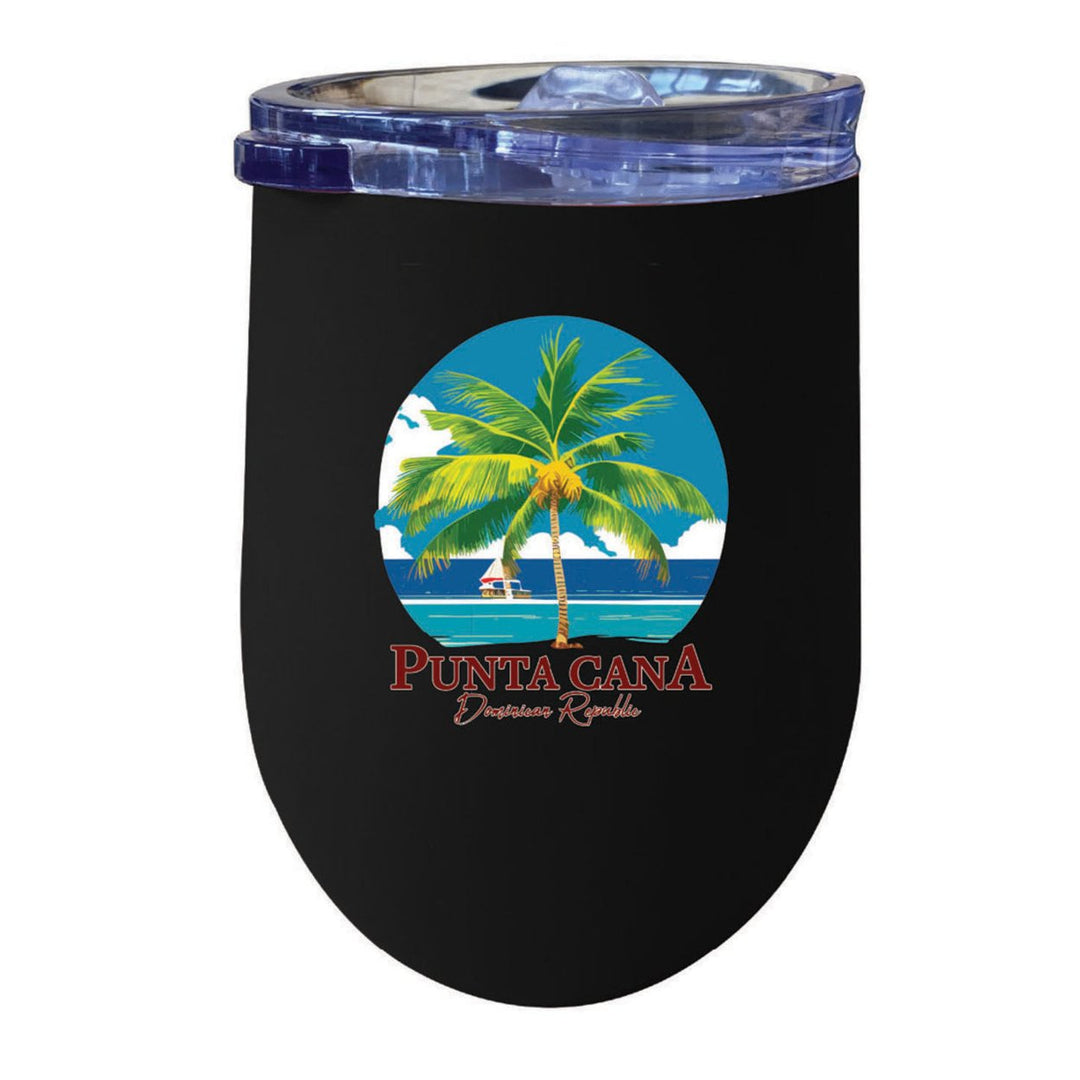Punta Cana Dominican Republic Souvenir 12 oz Insulated Wine Stainless Steel Tumbler Image 3