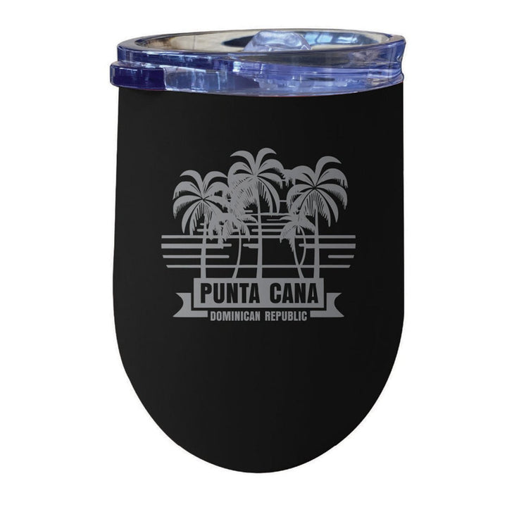 Punta Cana Dominican Republic Souvenir 12 oz Insulated Wine Stainless Steel Tumbler Etched Image 6