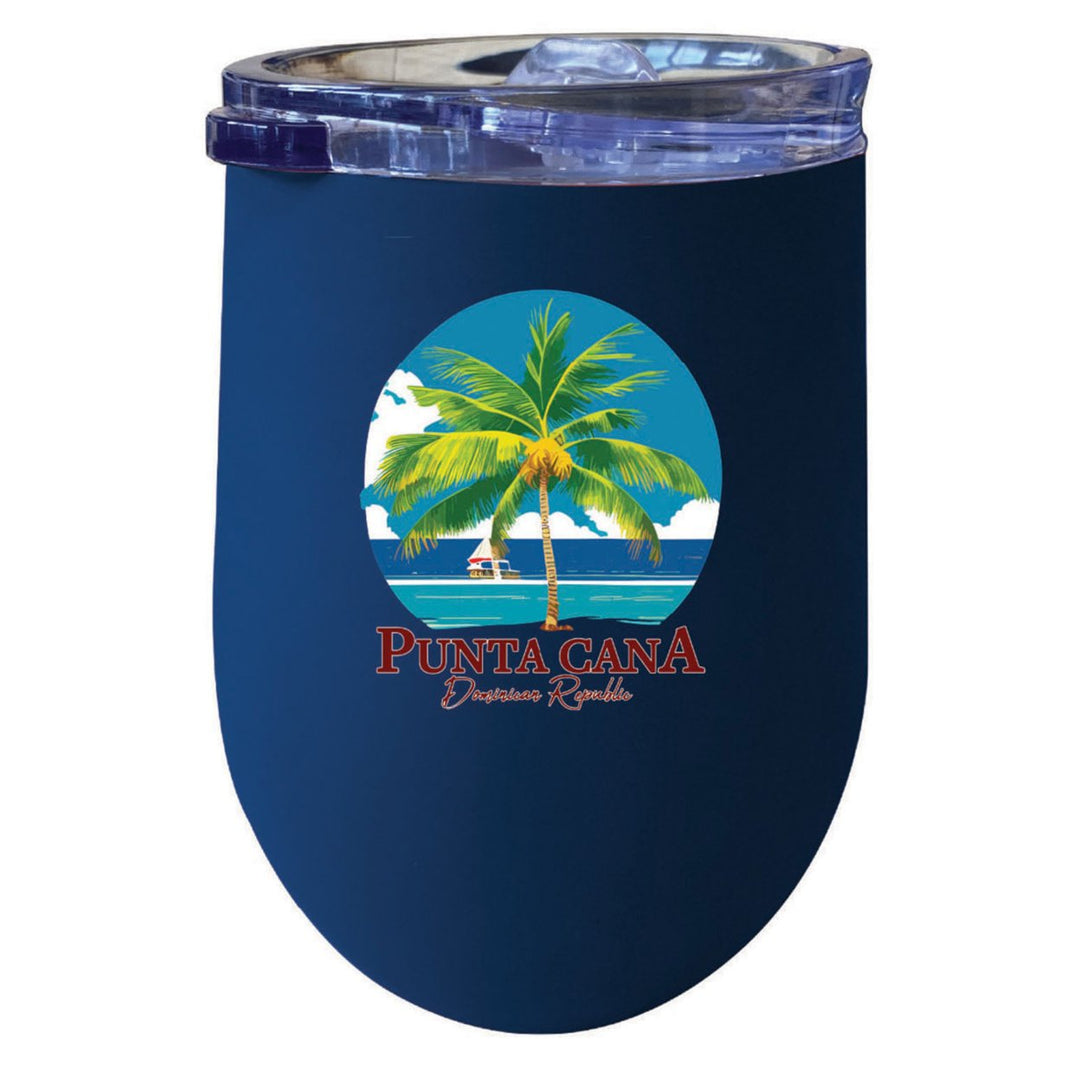 Punta Cana Dominican Republic Souvenir 12 oz Insulated Wine Stainless Steel Tumbler Image 4