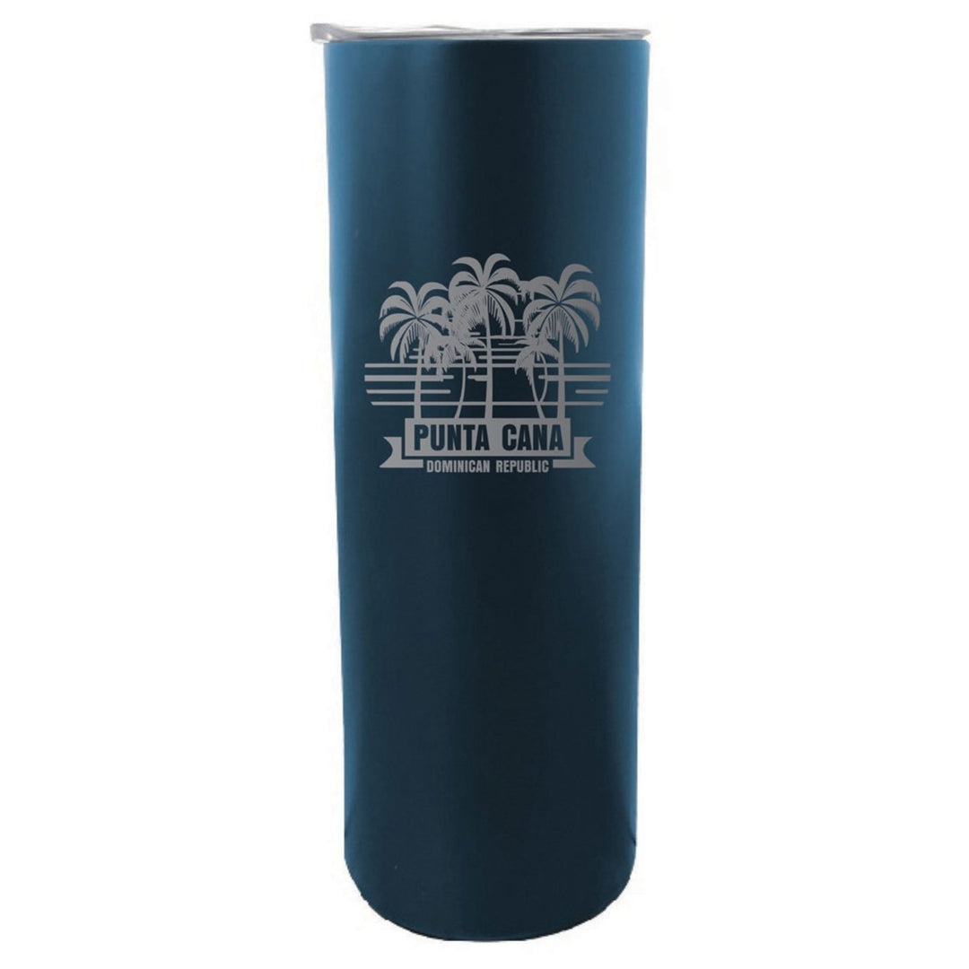 Punta Cana Dominican Republic Souvenir 20 oz Insulated Stainless Steel Skinny Tumbler Etched Image 6