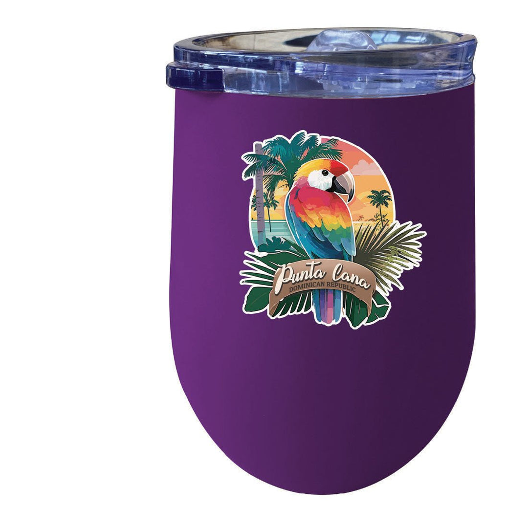Punta Cana Dominican Republic Souvenir 12 oz Insulated Wine Stainless Steel Tumbler Image 9