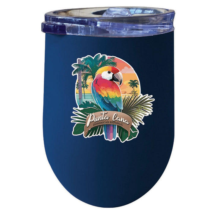 Punta Cana Dominican Republic Souvenir 12 oz Insulated Wine Stainless Steel Tumbler Image 1