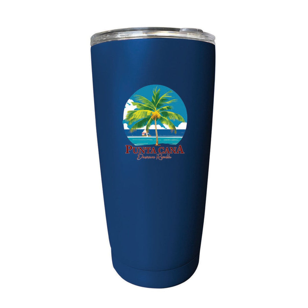 Punta Cana Dominican Republic Souvenir 16 oz Stainless Steel Insulated Tumbler Image 1