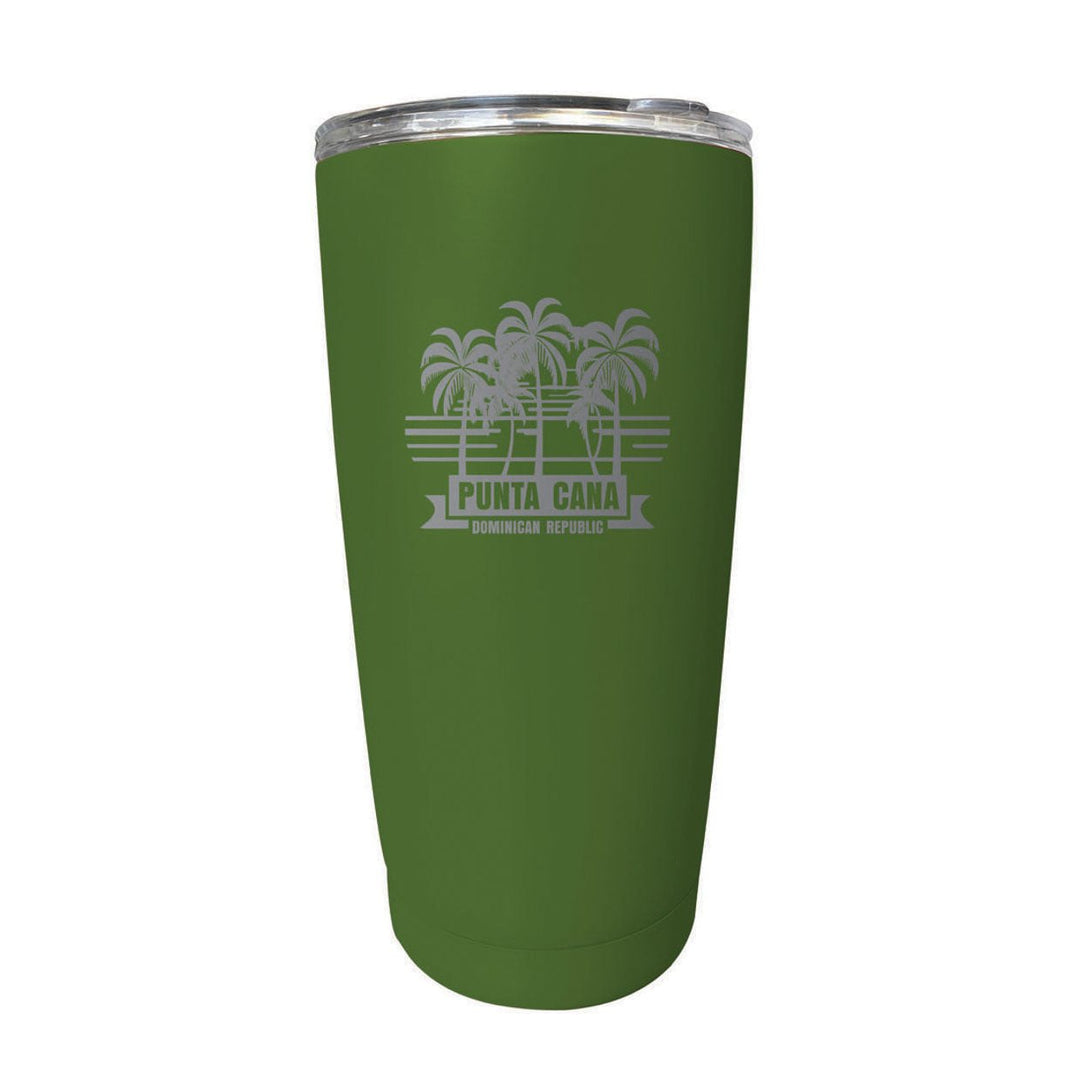 Punta Cana Dominican Republic Souvenir 16 oz Stainless Steel Insulated Tumbler Etched Image 3