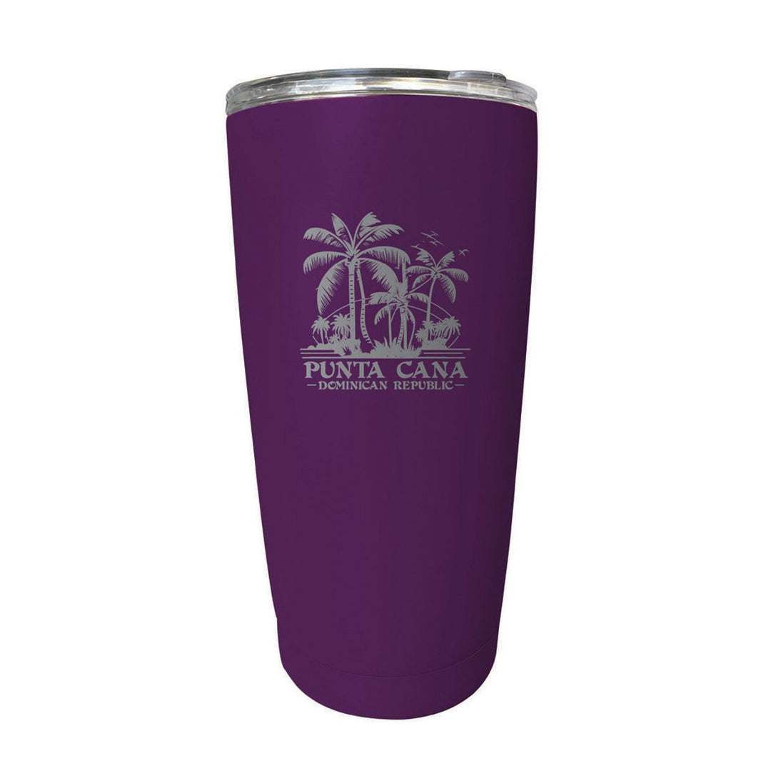 Punta Cana Dominican Republic Souvenir 16 oz Stainless Steel Insulated Tumbler Etched Image 1