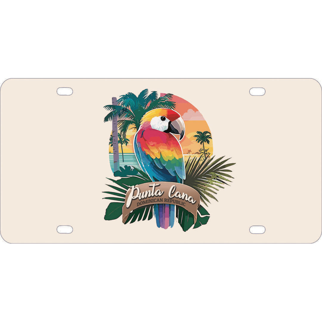 Punta Cana Dominican Republic Souvenir Metal License Plate PARROT1 Image 1