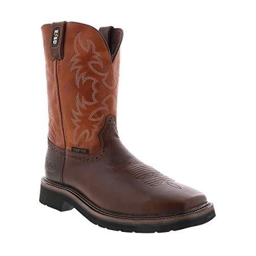 Justin Work 11" Actuator Composite Toe ESD Work Boot Brown Orange SE4300 Image 1