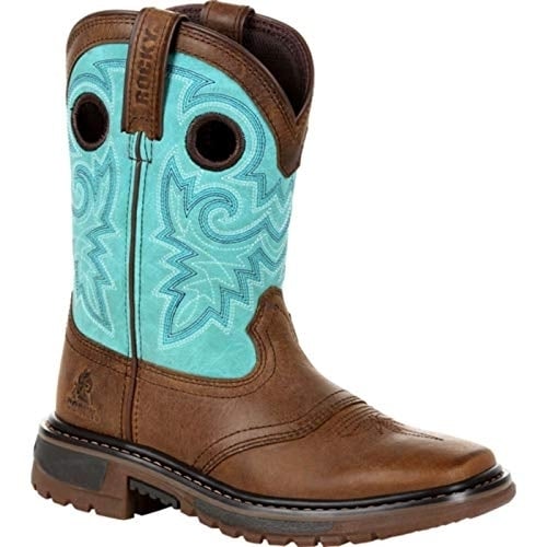 Rocky Kids Original Ride FLX Western Boot varies SADDLE BROWN AND TEAL Image 1