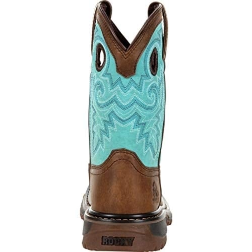 Rocky Kids Original Ride FLX Western Boot varies SADDLE BROWN AND TEAL Image 4