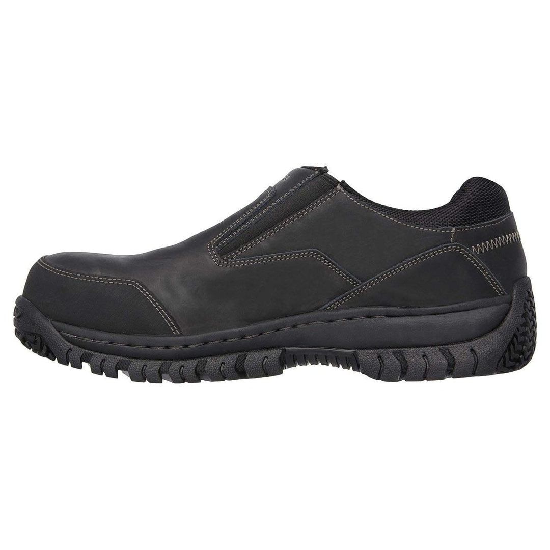 SKECHERS WORK Mens Relaxed Fit: Hartan ST Steel Toe Slip-On Work Shoe Black - 77066-BLK varies BLACK Image 4