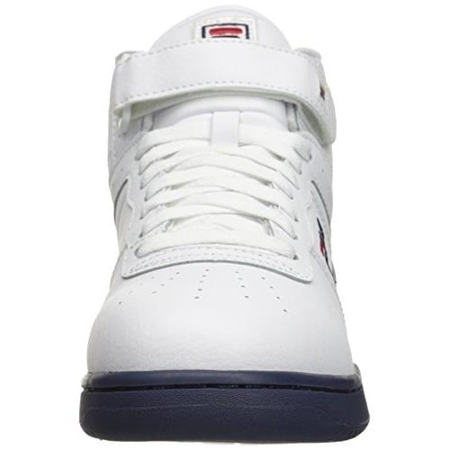 Fila Mens F-13v Lea/syn Fashion Sneakers 0 WHT/NVY/RED Image 2