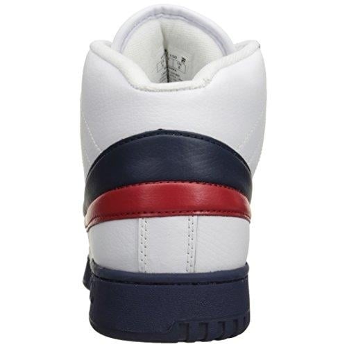 Fila Mens F-13v Lea/syn Fashion Sneakers 0 WHT/NVY/RED Image 3