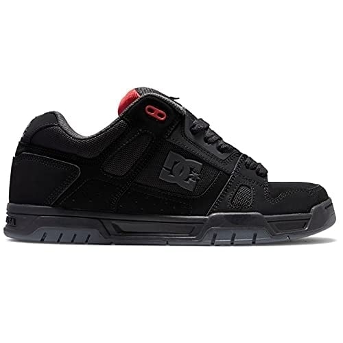 DC Mens Stag Skate Shoe Medium BLACK/GREY/RED Image 4