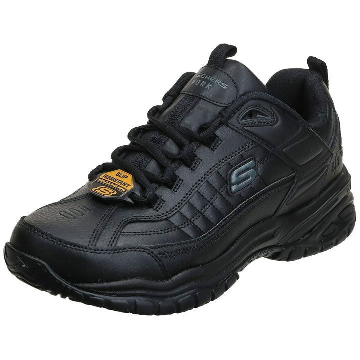 SKECHERS WORK Mens Soft Stride - Galley Soft Toe Slip Resistant Work Shoe Black - 76759-BLK ONE SIZE BLACK Image 4