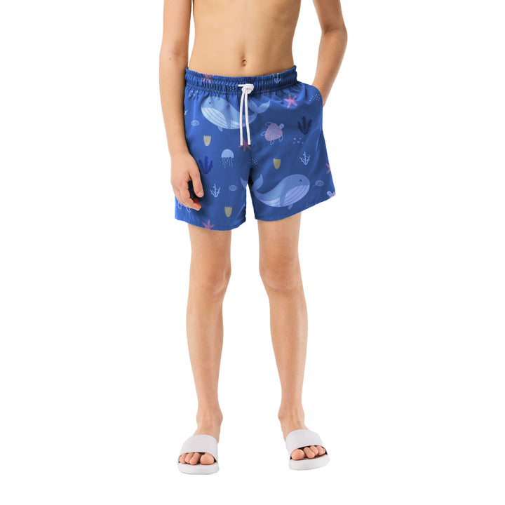 3-Pack: Boys Quick-Dry Solid and Print Active Summer Beach Swimming Trunks Shorts Image 8