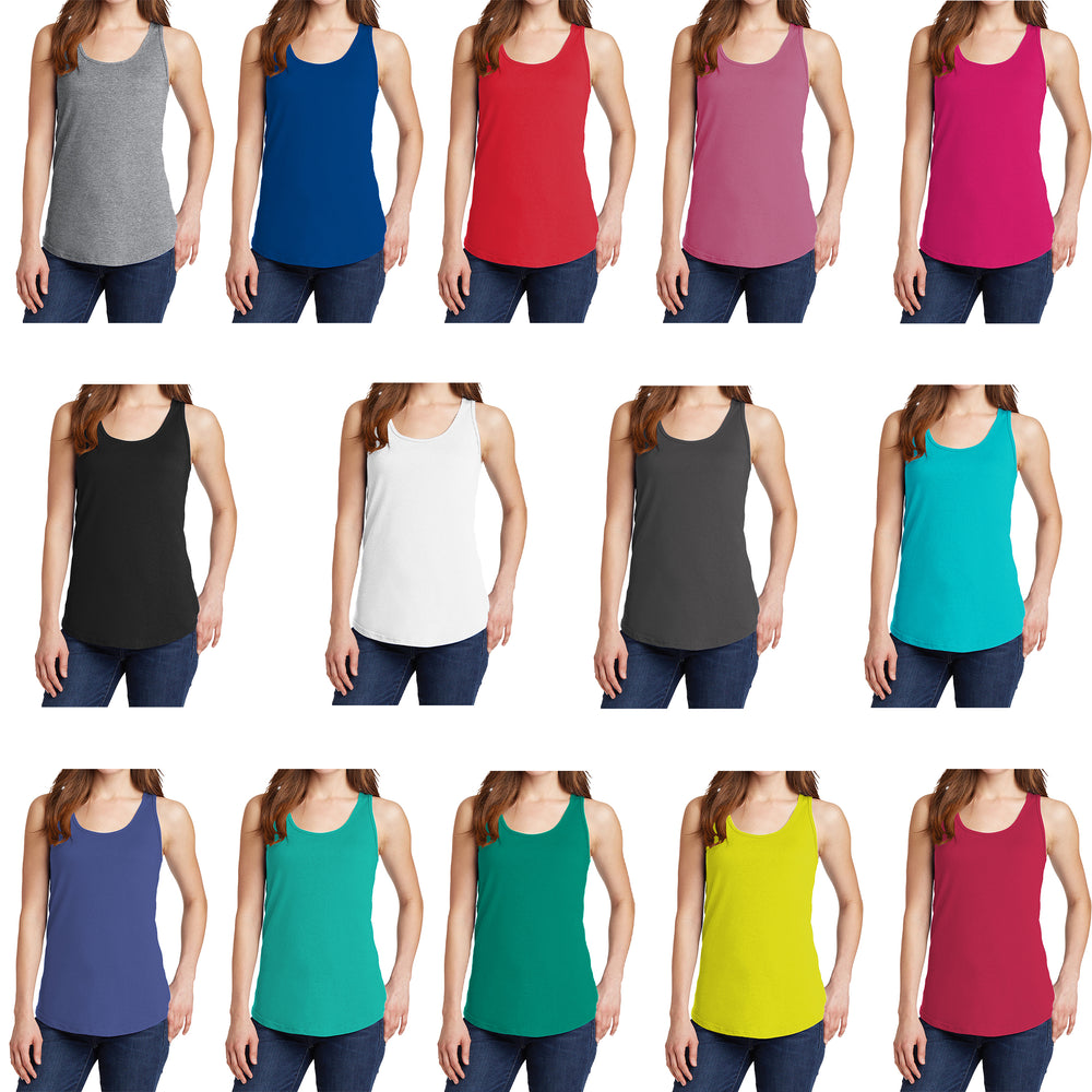 6-Pack Womens Lightweight Crew Neck Tank Tops Ultra-Soft Summer Gym Tops Image 2