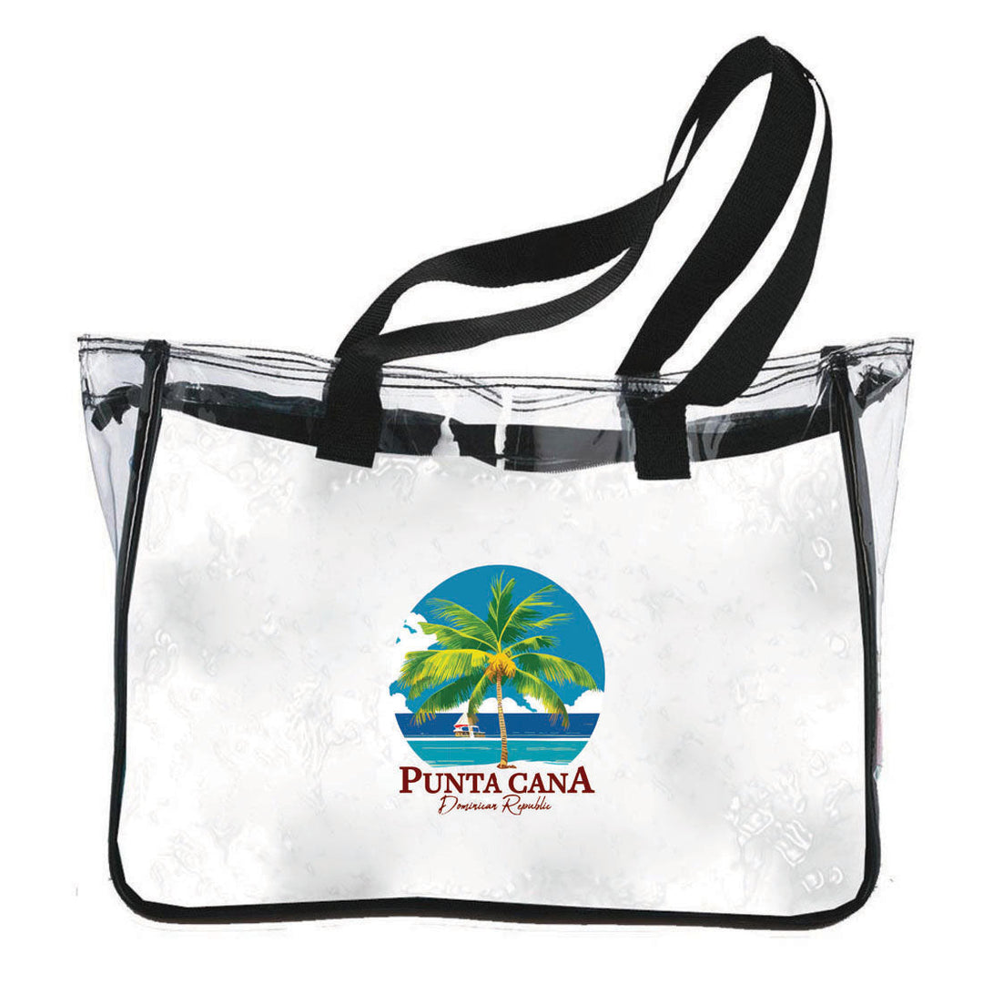 Punta Cana Dominican Republic Souvenir Clear Tote Bag Palm Image 1