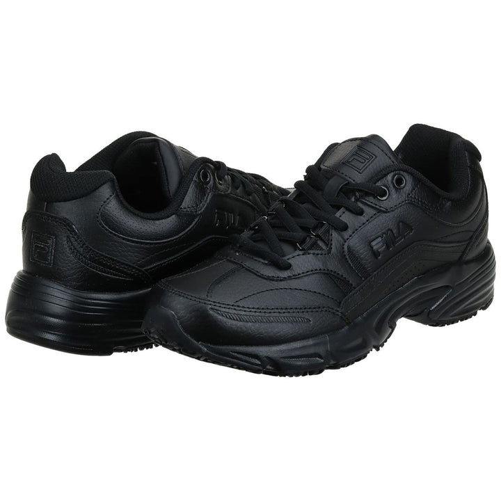 Fila Mens Memory Workshift SR Wide Shoes Black Size M US Men Black Black Image 4