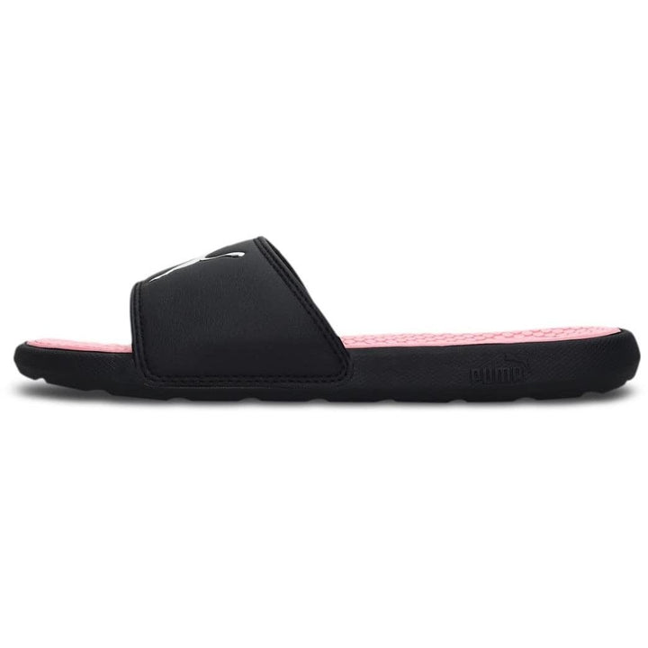 PUMA Womens Cool Cat Slide Sandal Black Peony Silver Comfortable Casual Footwear Image 1