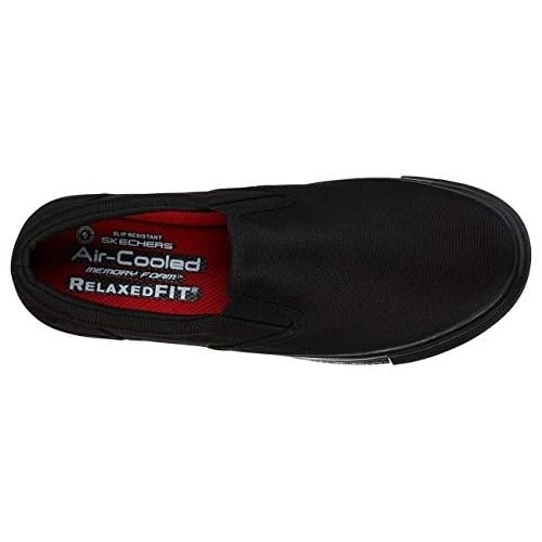 SKECHERS WORK Mens Relaxed Fit: Sudler - Dedham SR Soft Toe Slip Resistant Work Shoe Black - 77500/BLK BLACK Image 4
