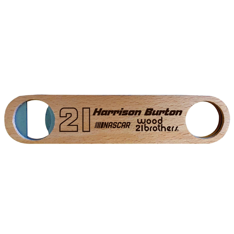 #21 Harrison Burton Laser Engraved Wooden Bottle Opener Image 1