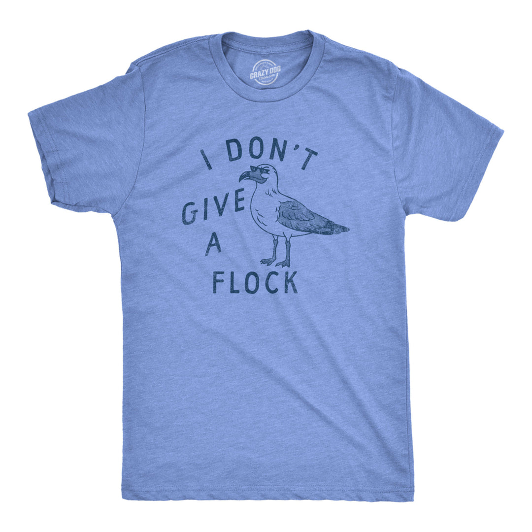 Mens I Dont Give A Flock T Shirt Funny Rude Seagull Joke Tee For Guys Image 1
