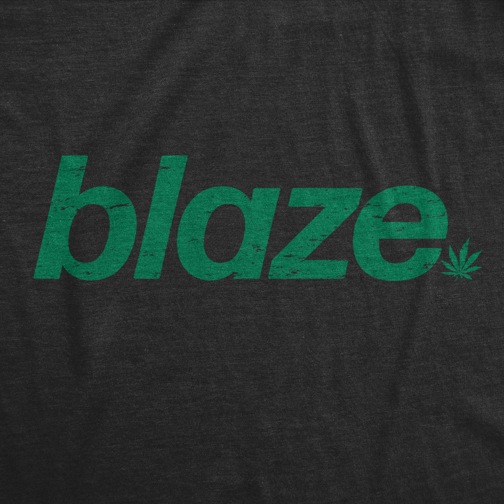 Womens Blaze T Shirt Funny 420 Weed Leaf Pot Smoking Blazing Lovers Tee For Ladies Image 2