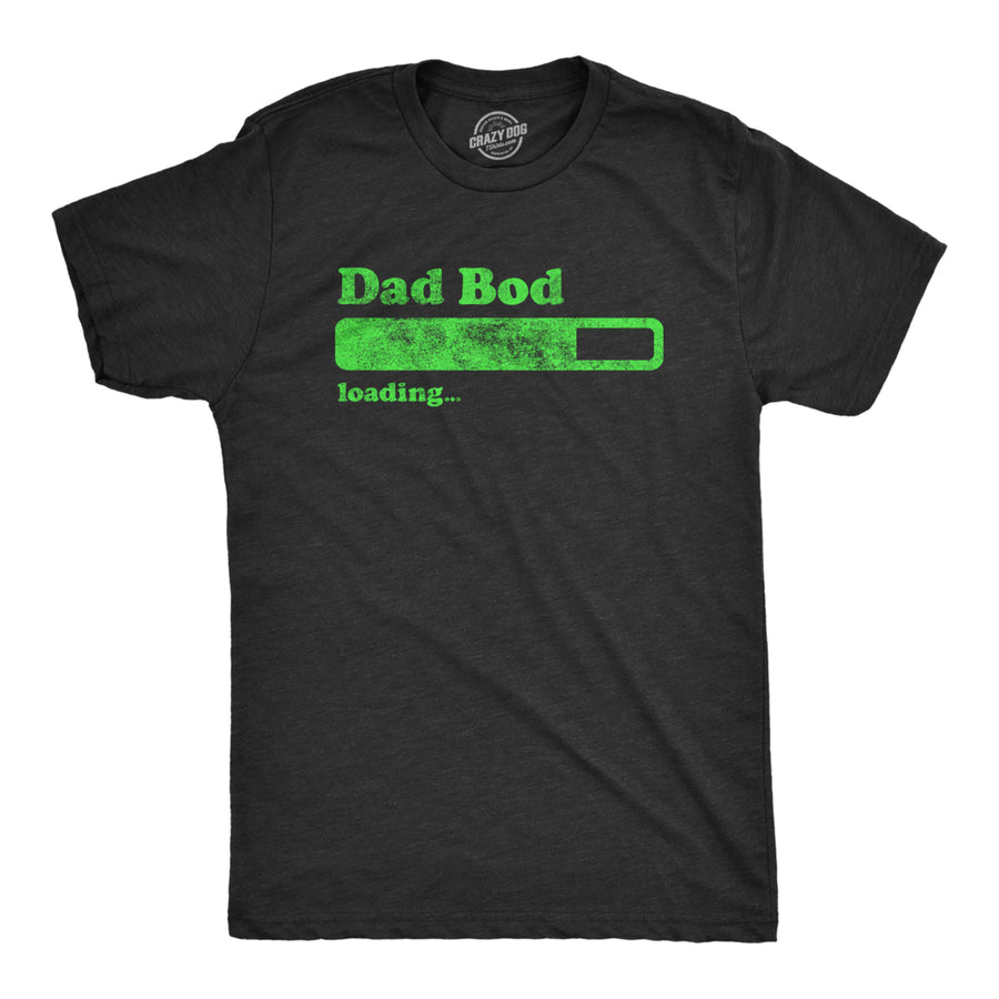 Mens Dad Bod Loading T Shirt Funny Overweight Chubby Body Progress Joke Tee For Guys Image 1