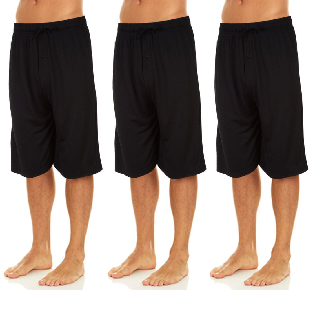 DARESAY Mens Lounge Pants- Soft Cotton Jersey Knit Lounge BottomsMens Pajama Pants With 2 Deep Side Pockets3-Pack Image 8