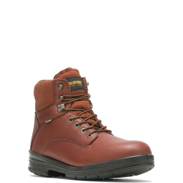 WOLVERINE Mens 6" DuraShocks Steel Toe Direct-Attach Work Boot Brown - W03120 BROWN Image 2