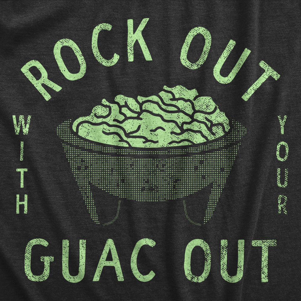 Womens Rock Out With Your Guac Out T Shirt Funny Chips And Guacamole Snack Tee For Ladies Image 2