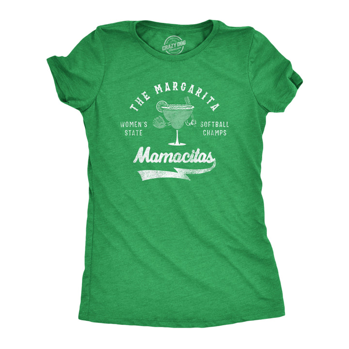 Womens The Margarita Mamacitas T Shirt Funny Drinking Lovers Softball Team Champions Tee For Ladies Image 1